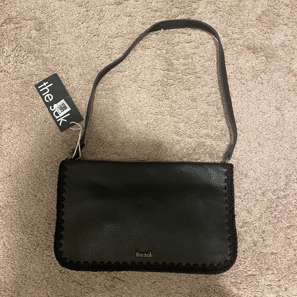 The Sak Black Shoulder Bag, “Flora” Style